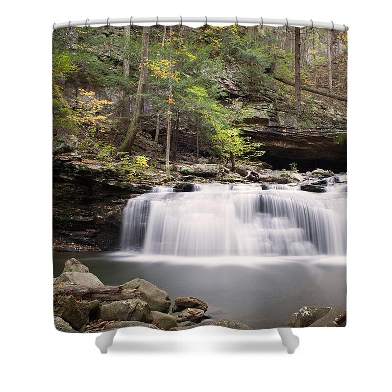 Waterfall Shower Curtain featuring the photograph Waterfall #12 by David Troxel