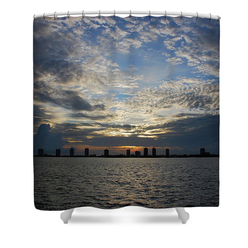 Sunrise Shower Curtain featuring the photograph 14-Sunrise Over Singer Island by Joseph Keane