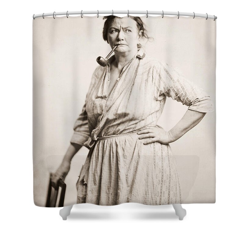 -smoking- Shower Curtain featuring the photograph Silent Film Still: Smoking #15 by Granger