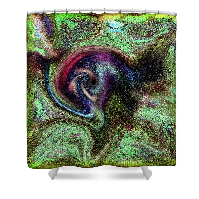 Abstract Design Shower Curtain featuring the digital art Digital picture 151020120837 by Oleg Trifonov