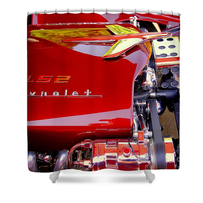 Chevy Shower Curtain featuring the photograph 1955 Chevy Bel Air Custom by Anthony Wilkening