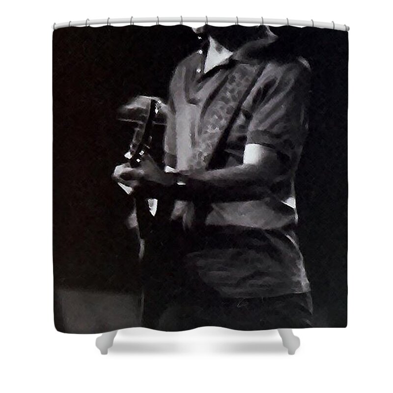 Bob Weir Shower Curtain featuring the photograph Bob Weir Of The Grateful Dead #1 by Susan Carella