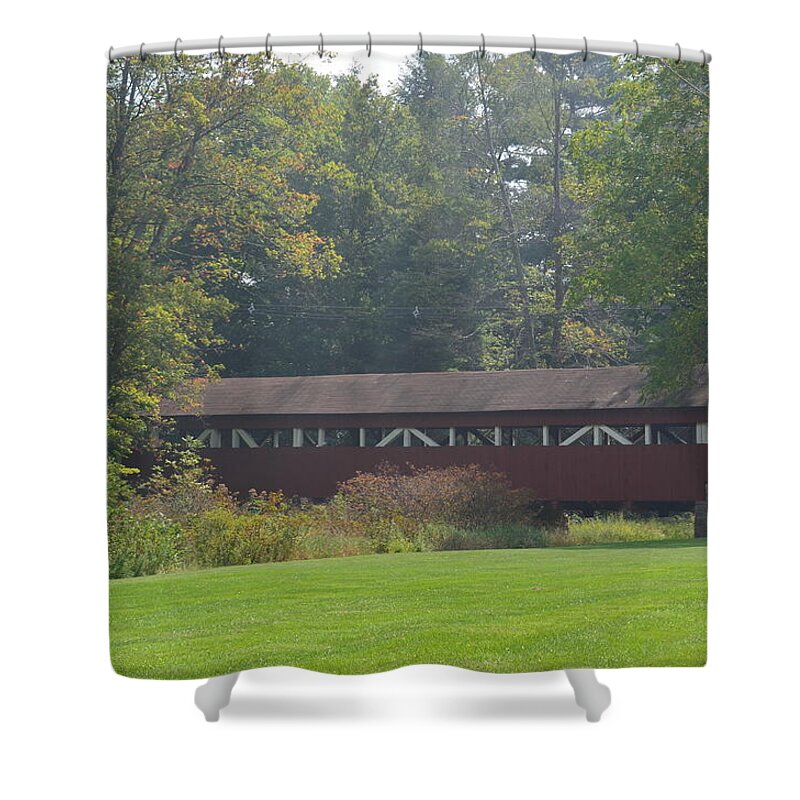 Covered Bridge Shower Curtain featuring the photograph Covered Bridge #2 by Randy J Heath
