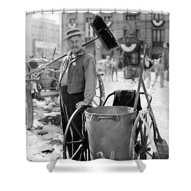 -street Cleaner- Shower Curtain featuring the photograph Film Still: Street Cleaner #2 by Granger