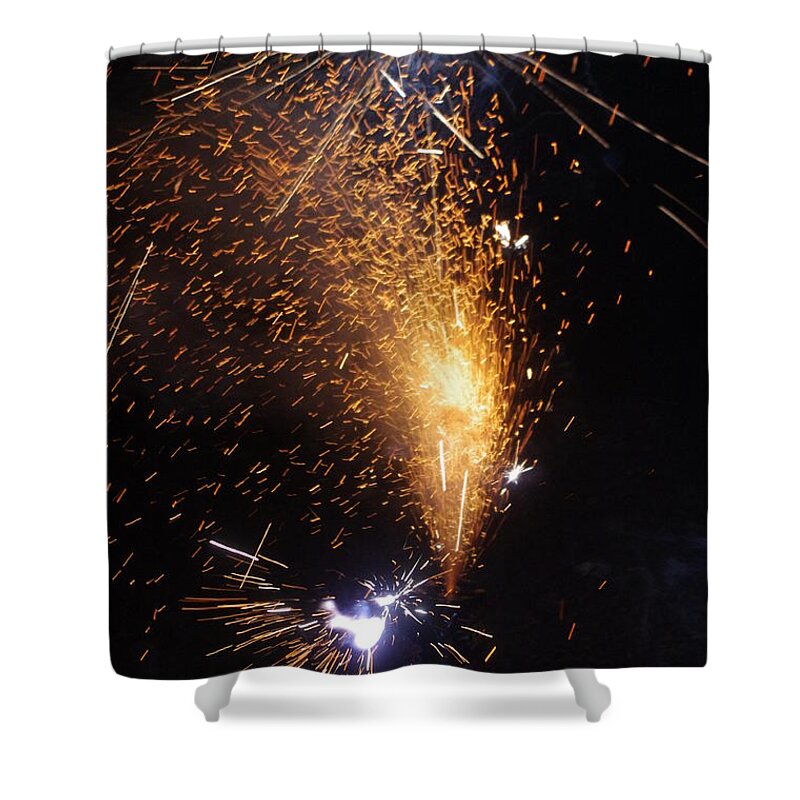  Shower Curtain featuring the photograph Fire Works #1 by Gerald Kloss