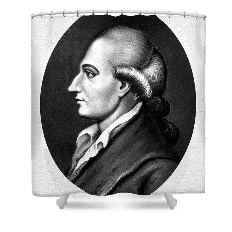 Science Shower Curtain featuring the photograph Johann Wolfgang Von Goethe, German #3 by Science Source