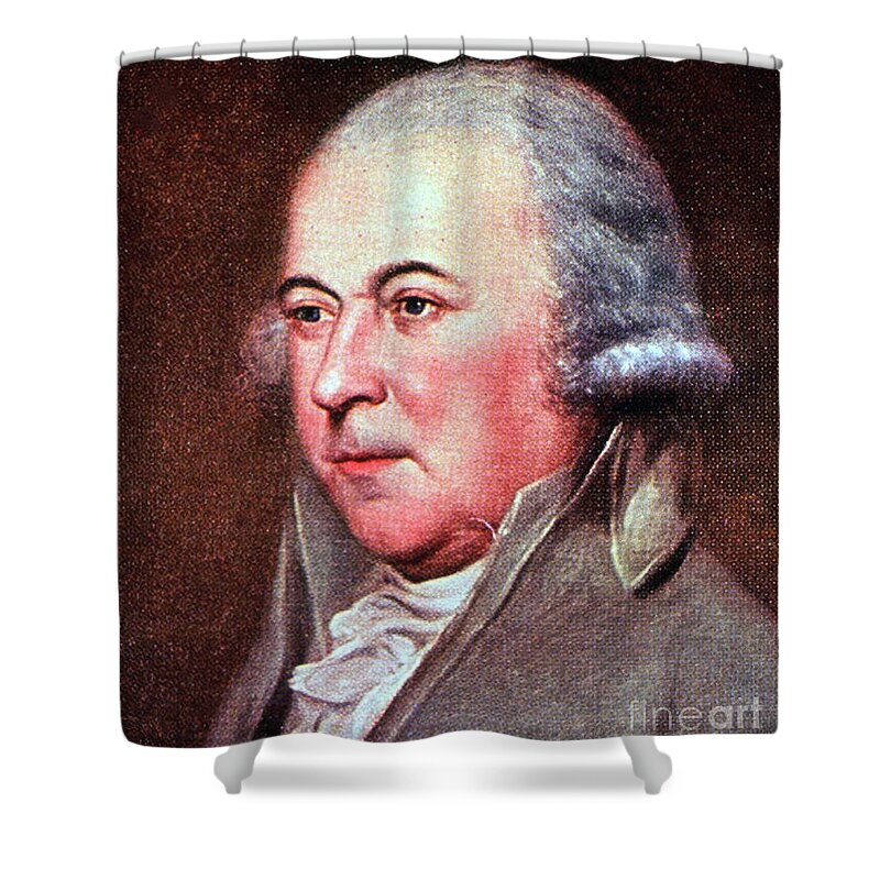 History Shower Curtain featuring the photograph John Adams, 2nd American President #3 by Photo Researchers