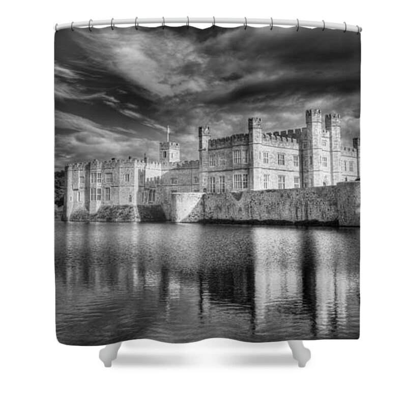 Leeds Castle Shower Curtain featuring the photograph Leeds Castle Reflections #3 by Chris Thaxter