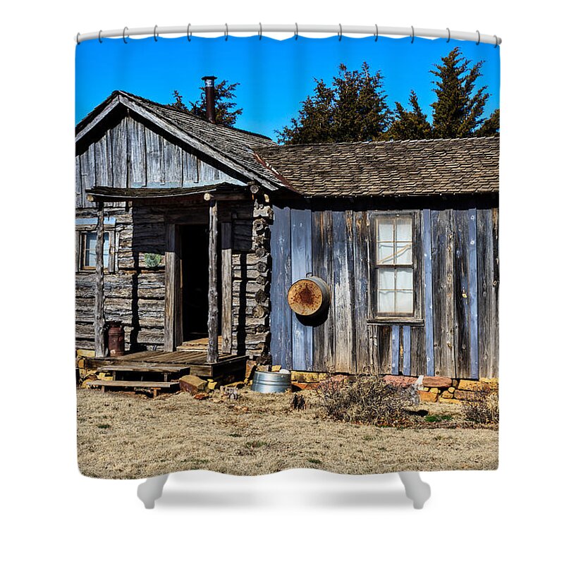Antique Shower Curtain featuring the photograph Old Cabin #3 by Doug Long