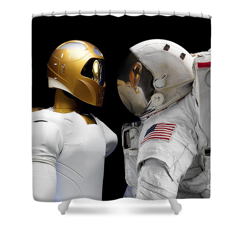 Robot Shower Curtain featuring the photograph Robonaut 2, A Dexterous, Humanoid #3 by Stocktrek Images