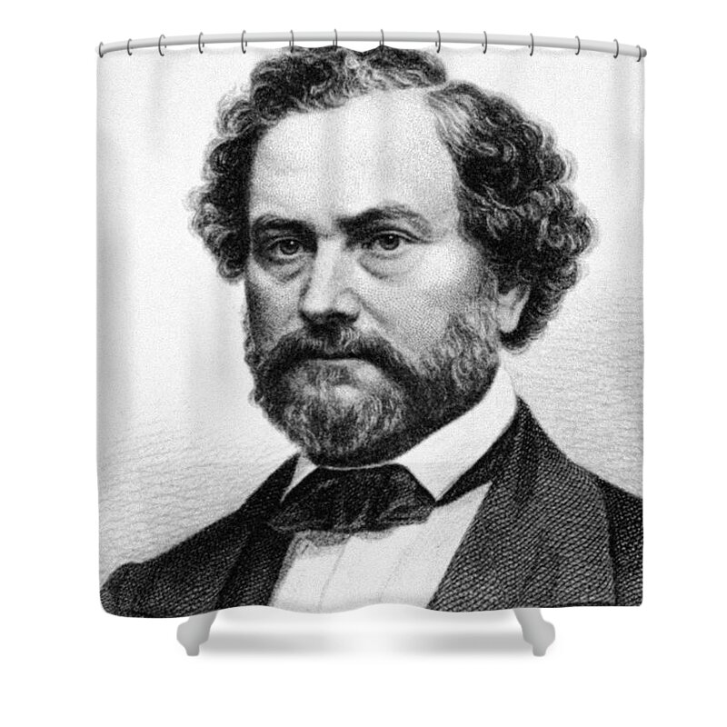19th Century Shower Curtain featuring the photograph Samuel Colt (1814-1862) #3 by Granger