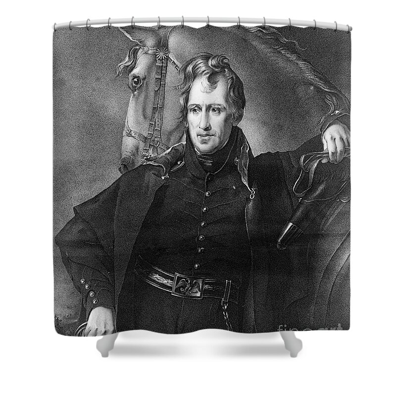 1820 Shower Curtain featuring the photograph Andrew Jackson (1767-1845) #35 by Granger