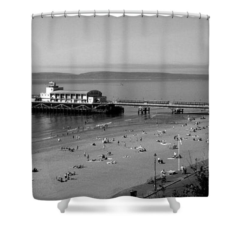 Bournemouth Shower Curtain featuring the photograph Bournemouth Pier and Beach #4 by Chris Day