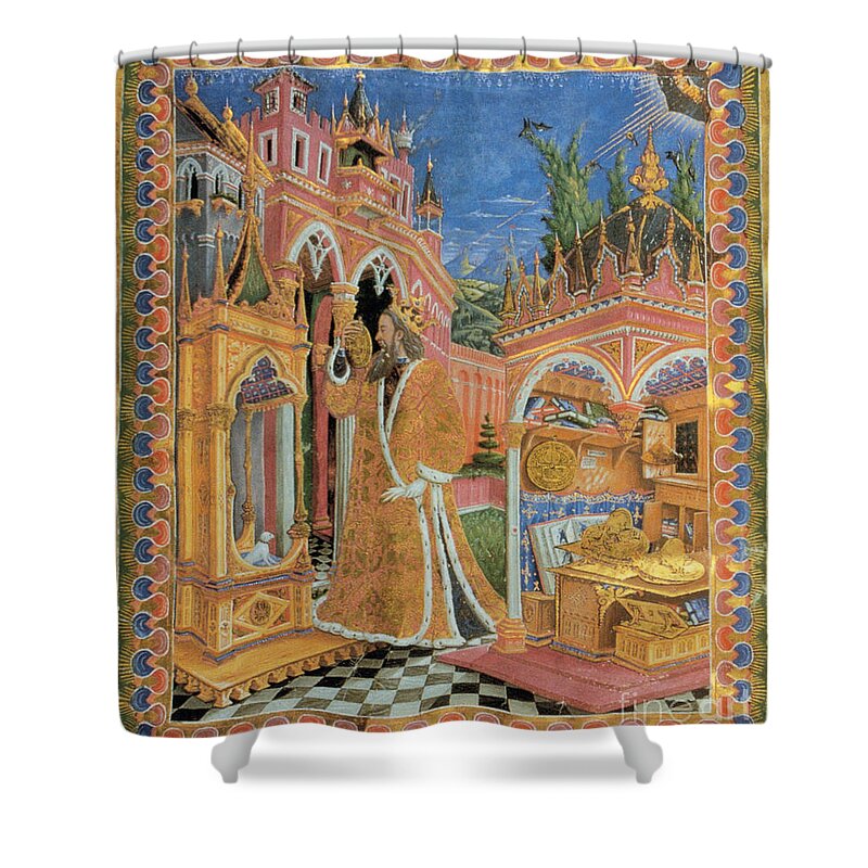 Claudius Ptolemy Shower Curtain featuring the photograph Claudius Ptolemy by Science Source