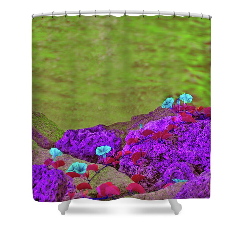 Digital Art Shower Curtain featuring the photograph 45- Color My World by Joseph Keane