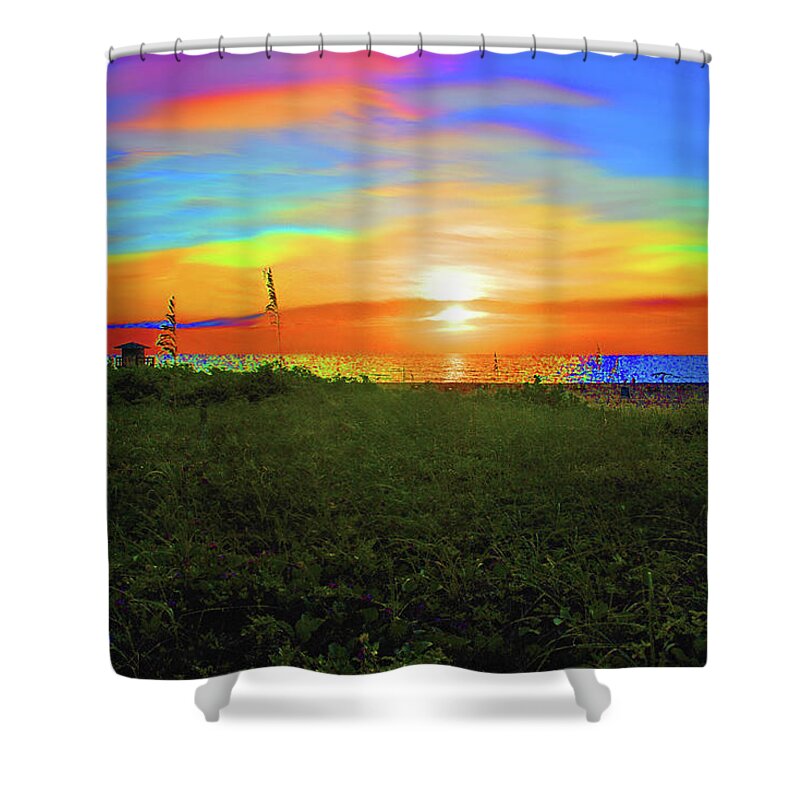  Shower Curtain featuring the photograph 49- Electric Sunrise by Joseph Keane