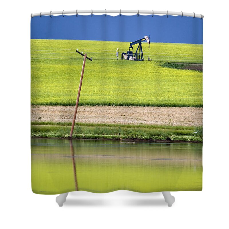 Industry Shower Curtain featuring the photograph Storm Clouds Saskatchewan #5 by Mark Duffy