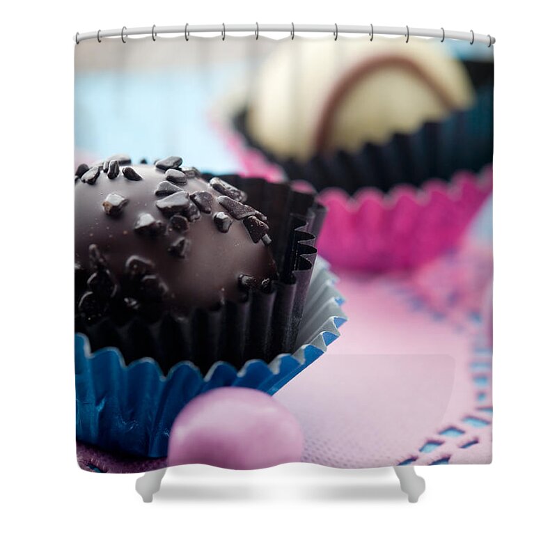 Anniversary Shower Curtain featuring the photograph Chocolate #6 by Kati Finell