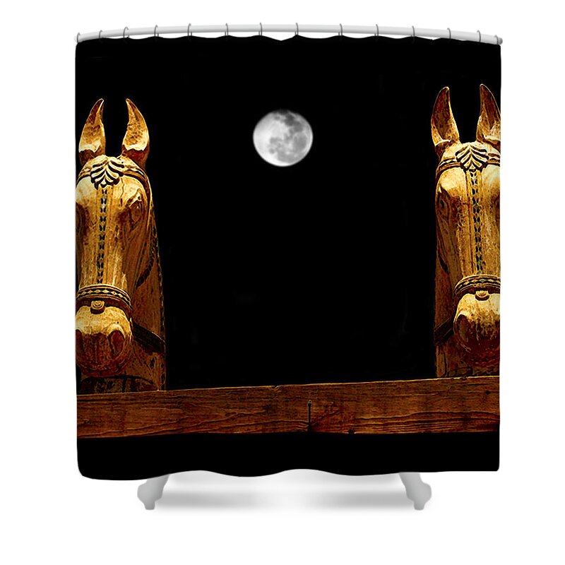 Santa Fe Shower Curtain featuring the photograph Midnight in Santa Fe #6 by Terry Fiala