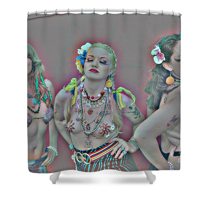 Coney Island Shower Curtain featuring the photograph Mermaid Parade 2011 Coney Island #7 by Mark Gilman