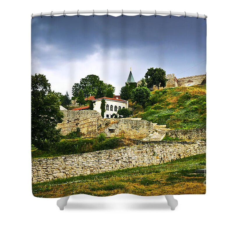 Kalemegdan Shower Curtain featuring the photograph Kalemegdan fortress in Belgrade 4 by Elena Elisseeva