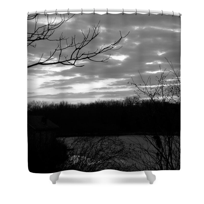 Pond Shower Curtain featuring the photograph A Chilly Day By The Pond by Kim Galluzzo