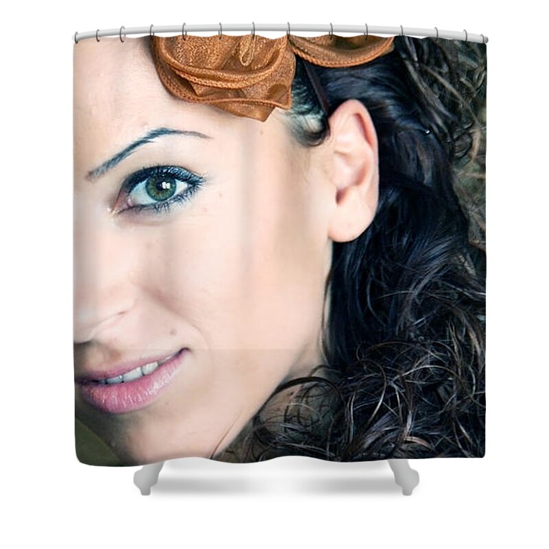 Woman Shower Curtain featuring the photograph A Flower by Eena Bo