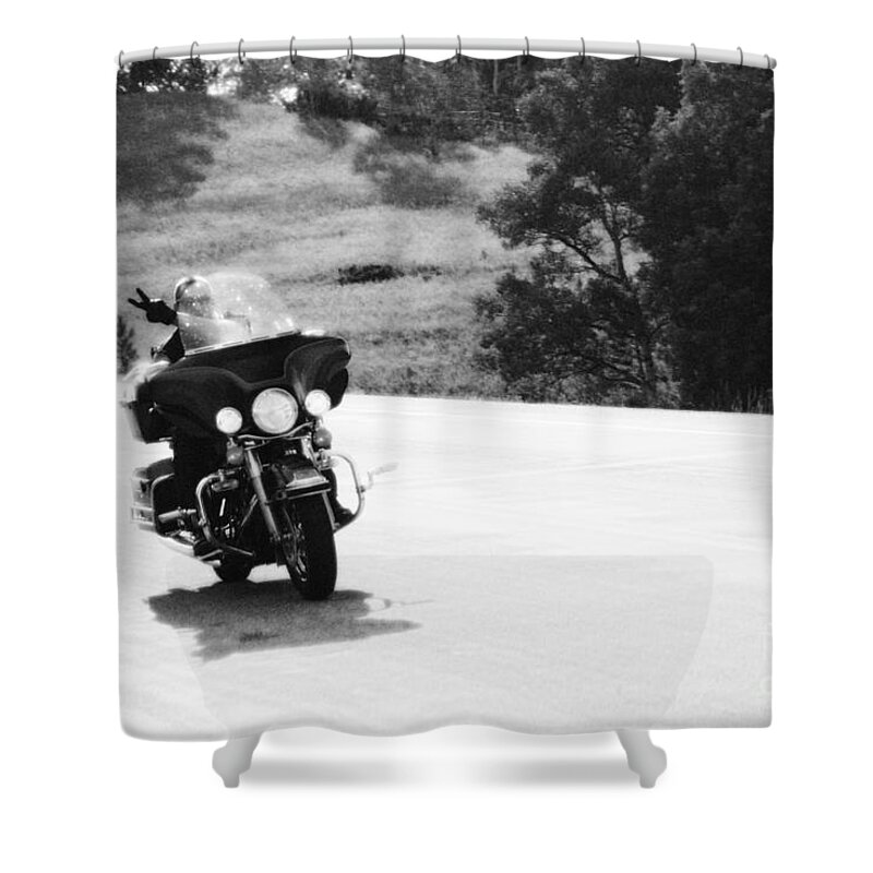 Peace Shower Curtain featuring the photograph A Peaceful Ride by Anthony Wilkening