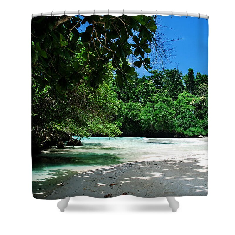 Beach Shower Curtain featuring the photograph A Piece Of Paradice by Hannes Cmarits