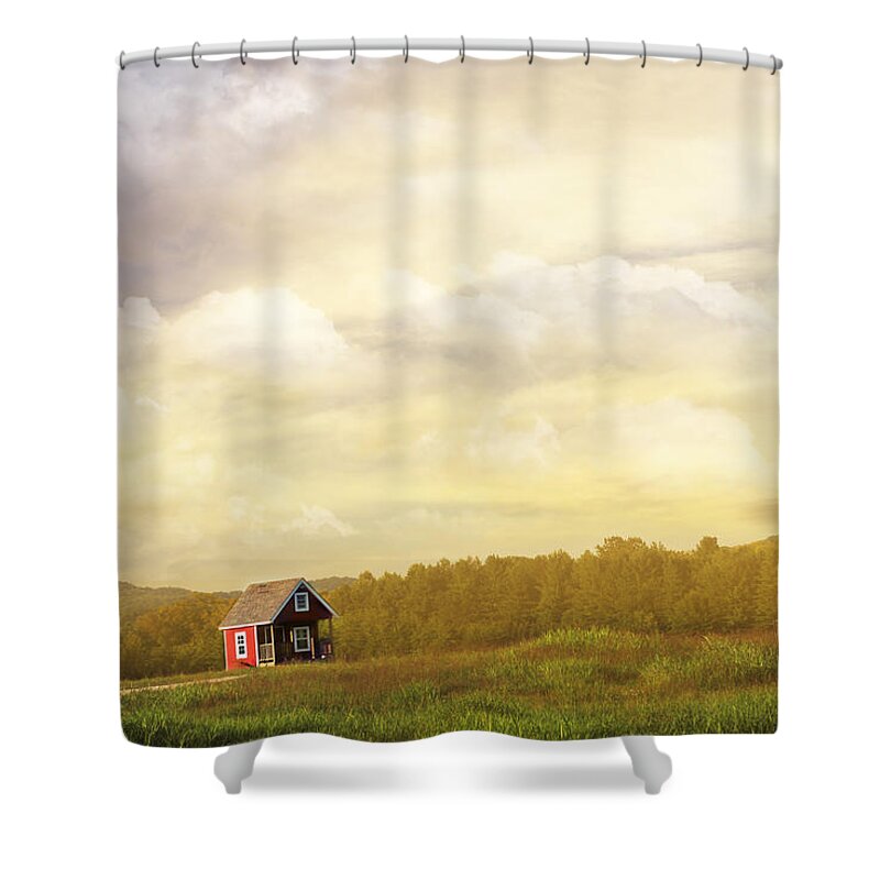 Landscape Photography Shower Curtain featuring the photograph A Place to Call Home by Amy Tyler