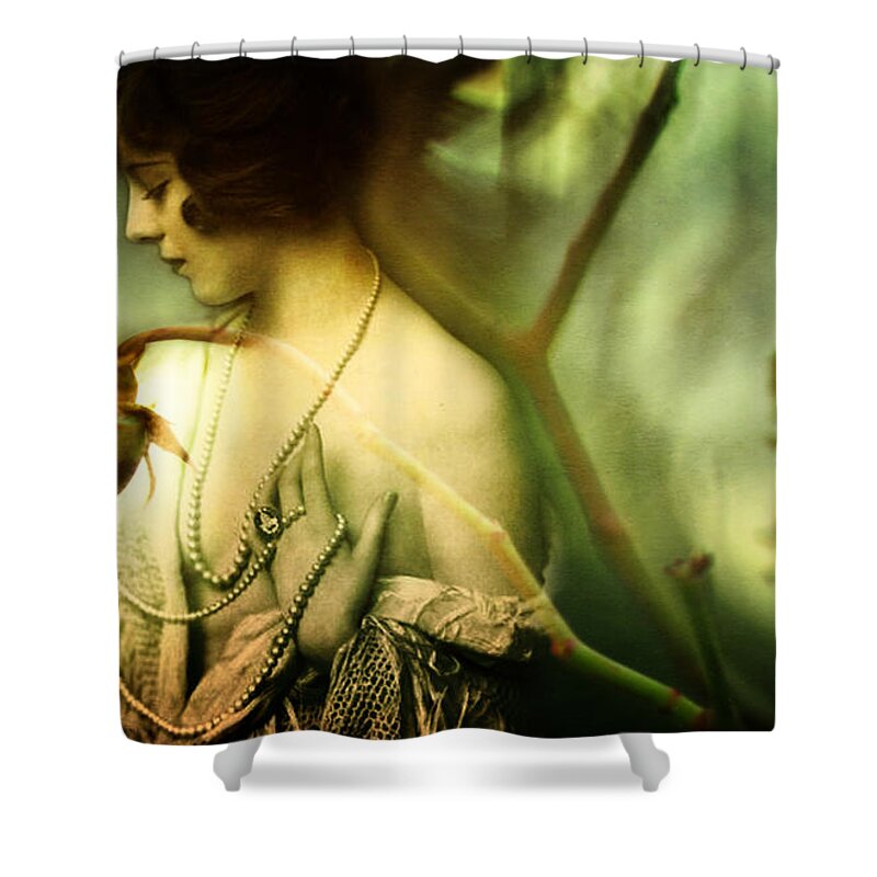Woman Shower Curtain featuring the photograph A Rose in Winter by Rebecca Sherman
