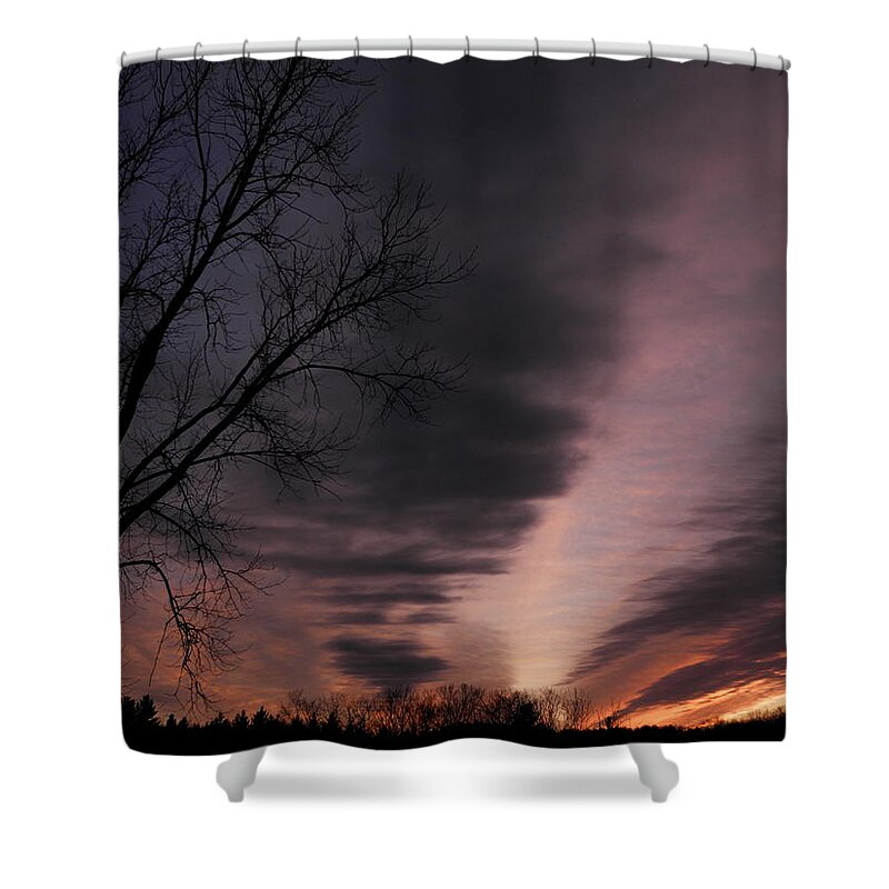 Clouds Shower Curtain featuring the photograph A Split In Design by Kim Galluzzo