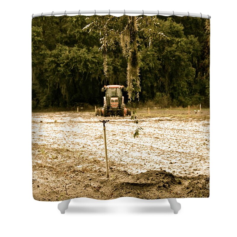 Farm Shower Curtain featuring the photograph A Time to Plant by Carol Bradley