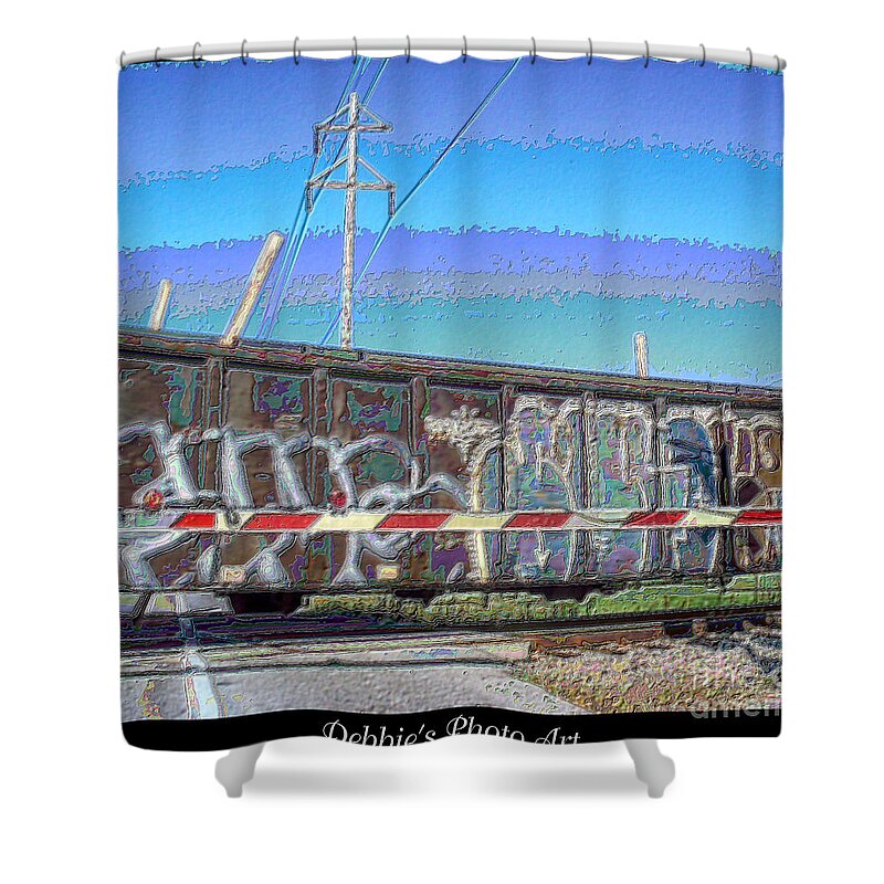 Vehicles Shower Curtain featuring the photograph A word in passing by Debbie Portwood