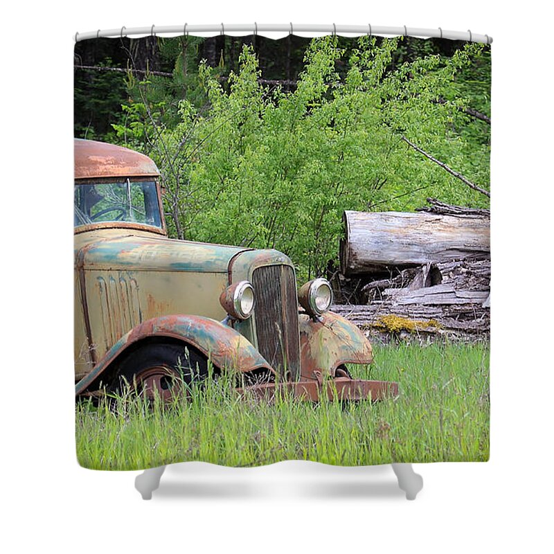 Abandoned Truck Shower Curtain featuring the photograph Abandoned by Steve McKinzie