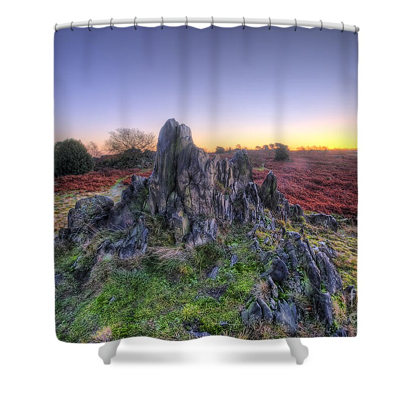 Hdr Shower Curtain featuring the photograph Abbey Road Hill 2.0 by Yhun Suarez