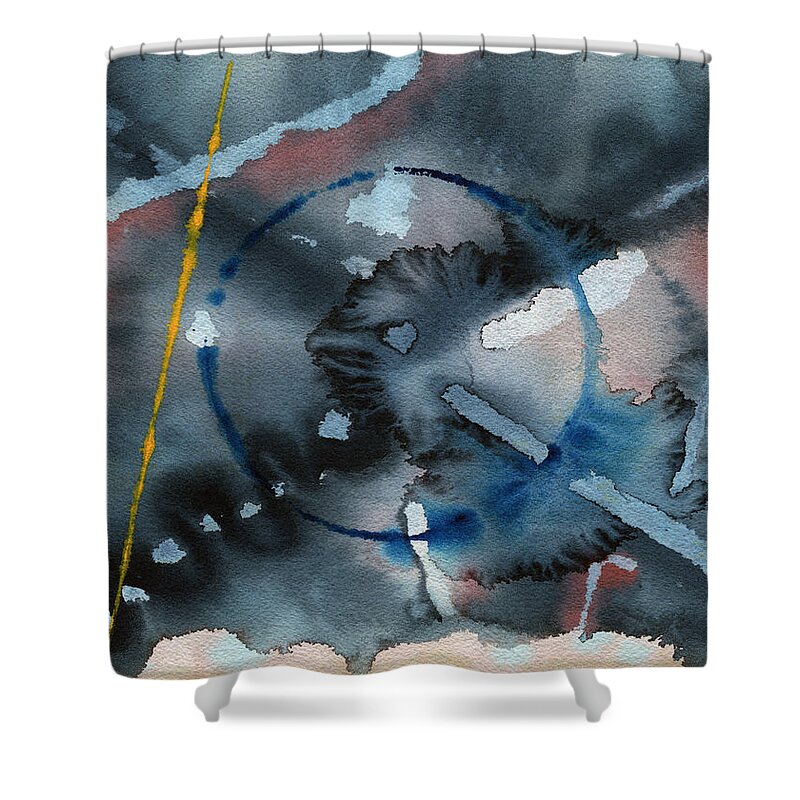  Shower Curtain featuring the painting Abstract 1 by David Kleinsasser