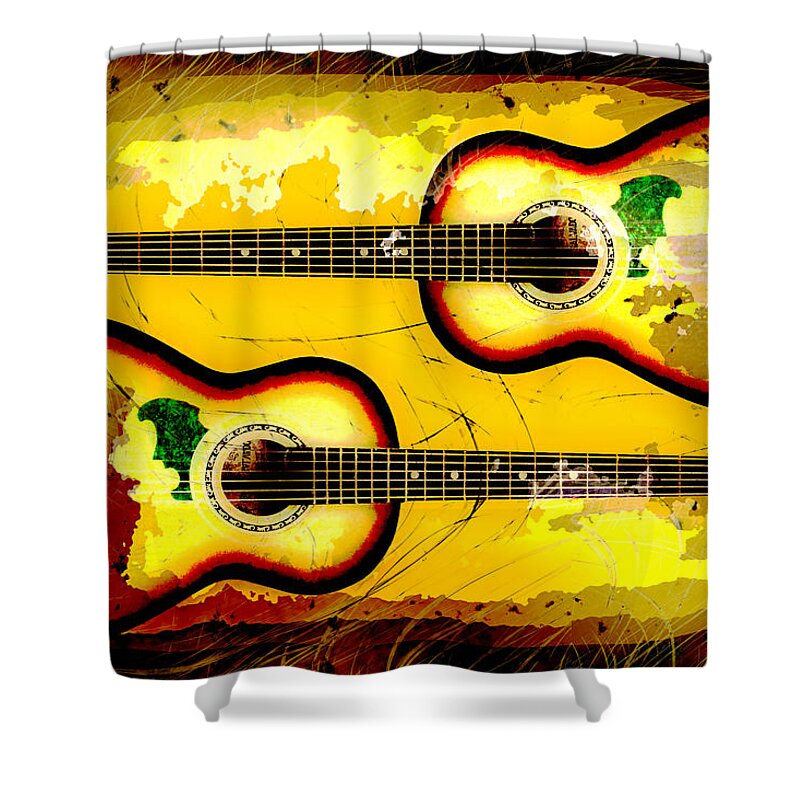 Acoustic Shower Curtain featuring the photograph Abstract Acoustic by David G Paul