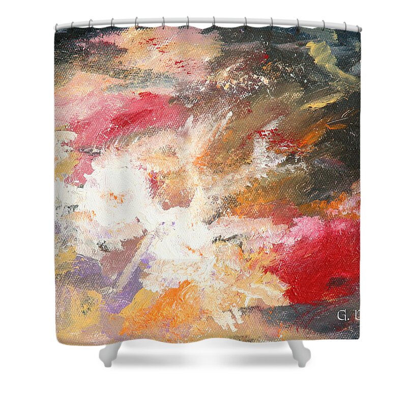 Gail Daley Shower Curtain featuring the painting Abstract No 2 by Gail Daley