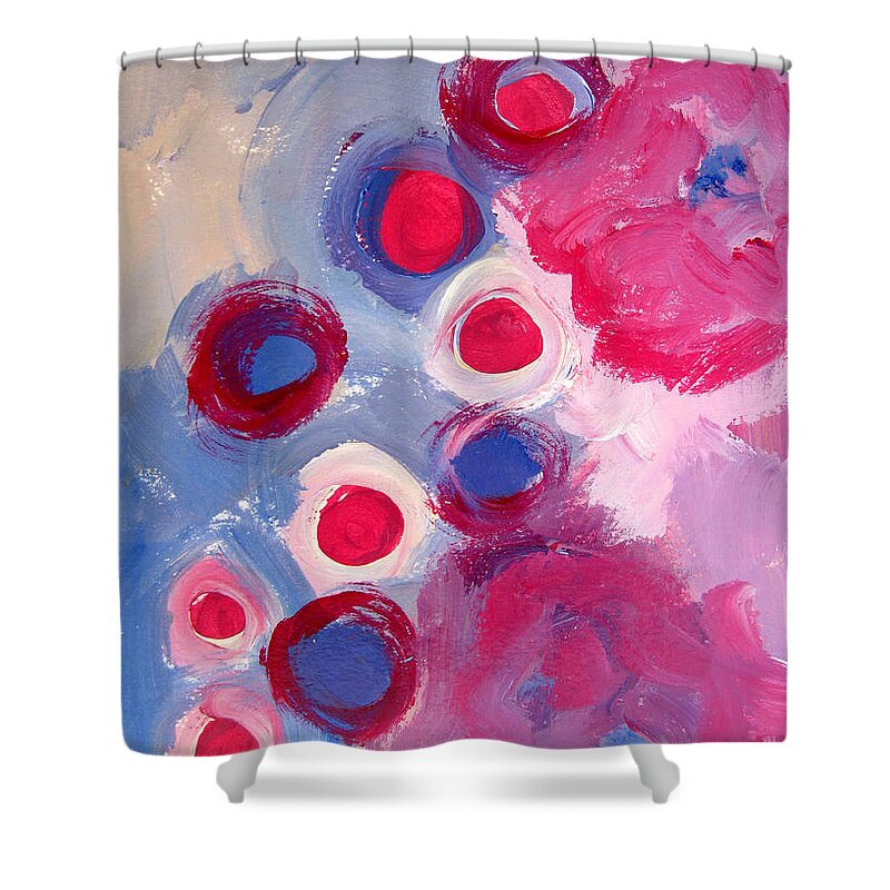 Abstract Art Shower Curtain featuring the painting Abstract VI by Patricia Awapara