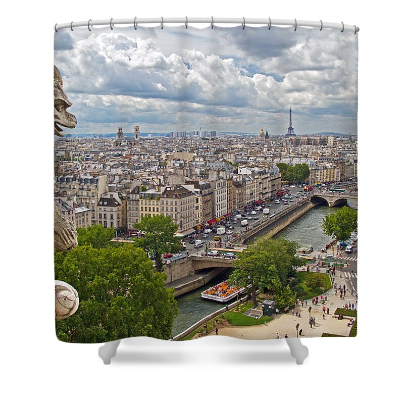 Europe Shower Curtain featuring the photograph Admiring the view by David Freuthal
