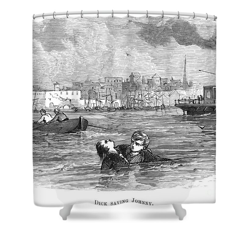 19th Century Shower Curtain featuring the photograph Alger: Ragged Dick by Granger