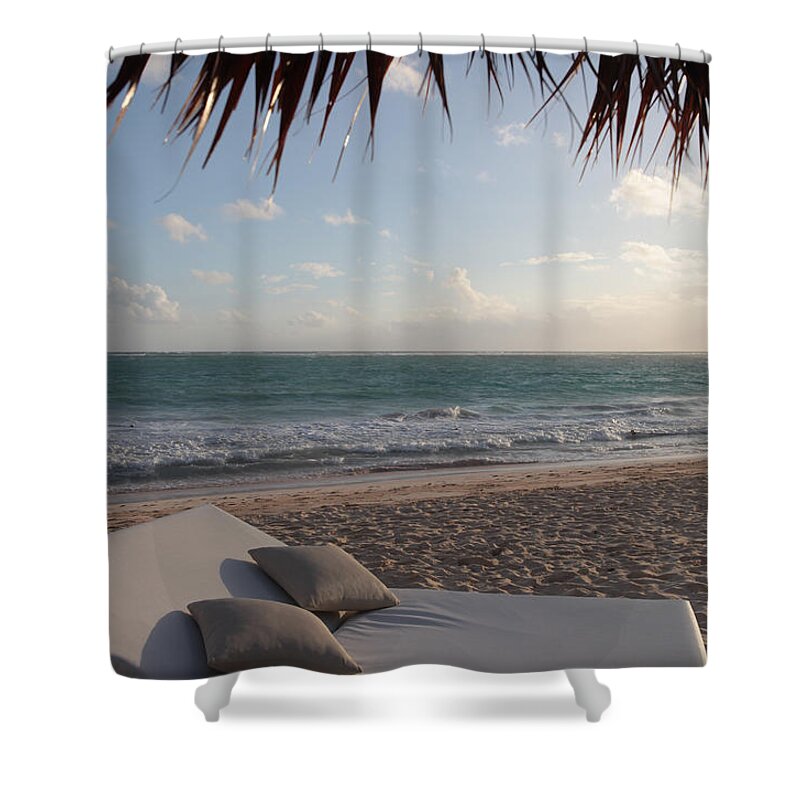 Atlantic Shower Curtain featuring the photograph Alluring Tropical Beach by Karen Lee Ensley