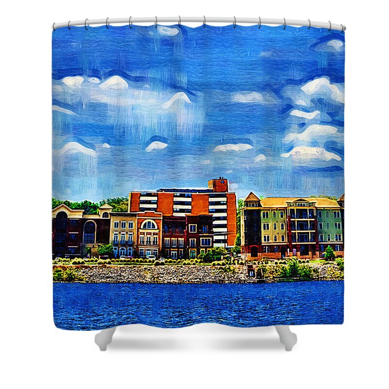 Decatur Shower Curtain featuring the photograph Along The Tennessee River In Decatur Alabama by Kathy Clark