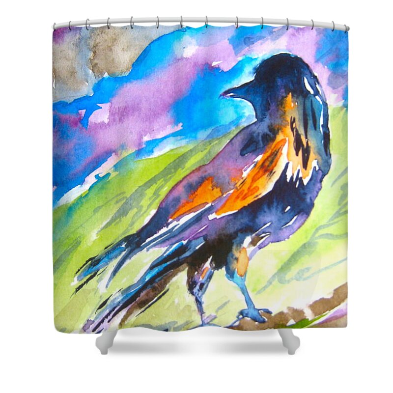 Altheon Shower Curtain featuring the painting Altheon by Beverley Harper Tinsley