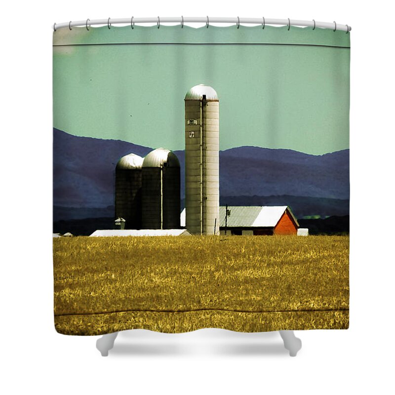 America Shower Curtain featuring the photograph Amber Waves of Grain by DigiArt Diaries by Vicky B Fuller