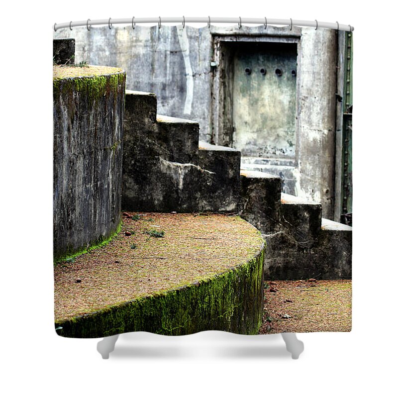 Battery Art Shower Curtain featuring the photograph An Abandoned Fortress by Marie Jamieson