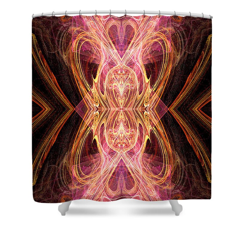 Twin Flames Shower Curtain featuring the digital art Angel of Twin Flames by Diana Haronis