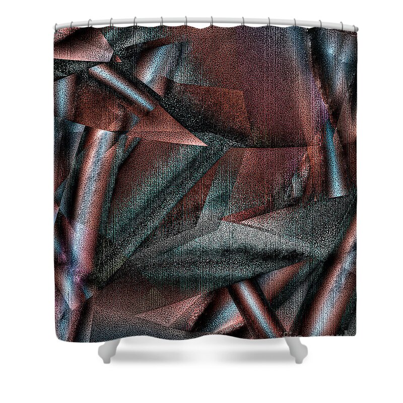 Fractal Shower Curtain featuring the Angst II by Richard Ortolano