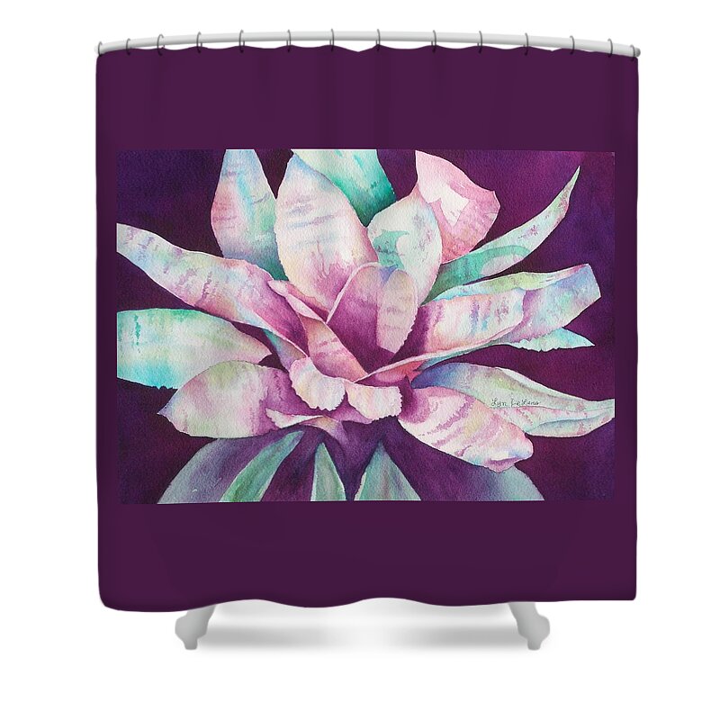 Arizona Shower Curtain featuring the painting Arizona Agave by Lyn DeLano